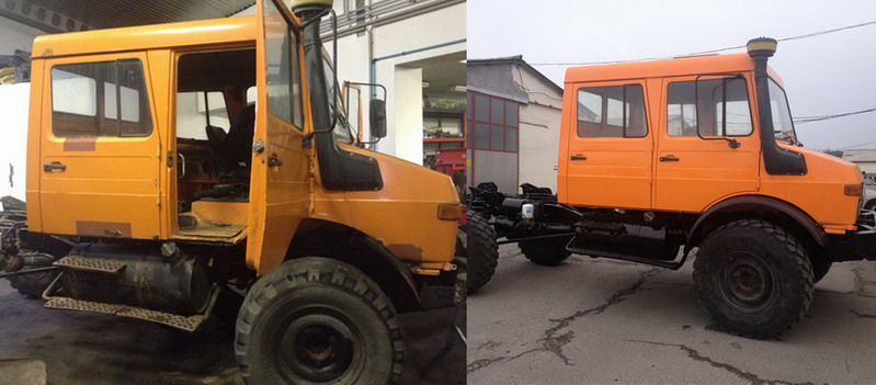 Unimog furgon feljts